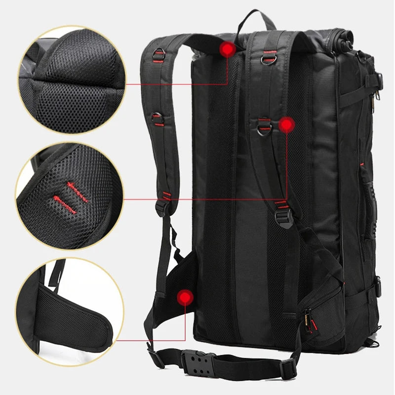 50l 70l viagem mochila de treinamento fitness grande capacidade multifuncional saco bagagem à prova dwaterproof água dos homens caminhadas ao ar livre packxa8