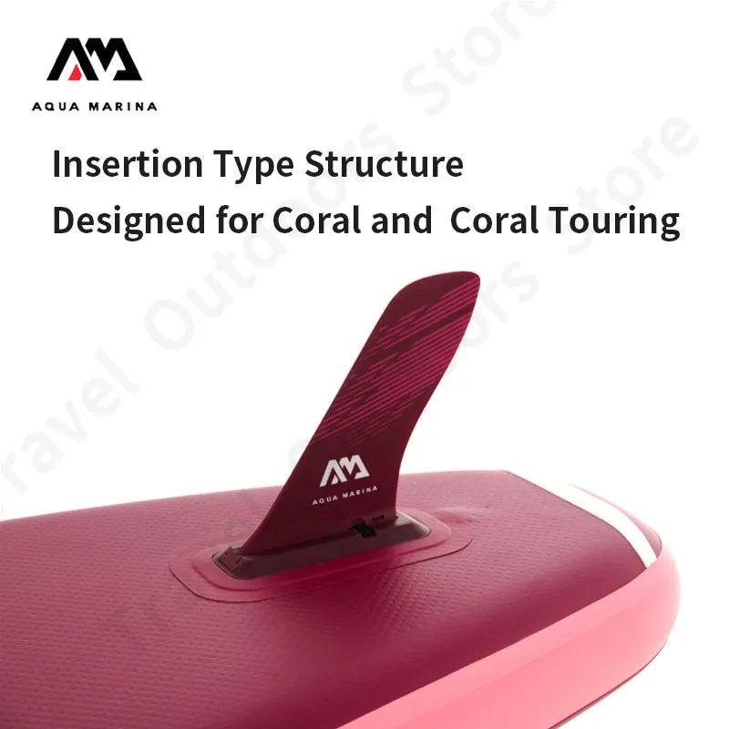 Aqua marina coral racing fin sup prancha de surf acessórios plug in paddle fin 24x18.5cm surf acelerar cauda leme 0.3kg
