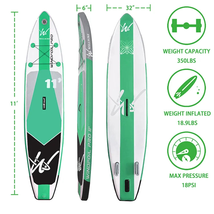 Windsurf All Round Paddle Board Inflatable Surfboard Windsurfing SUP Sailing on Sea for Athlete or Technical Player