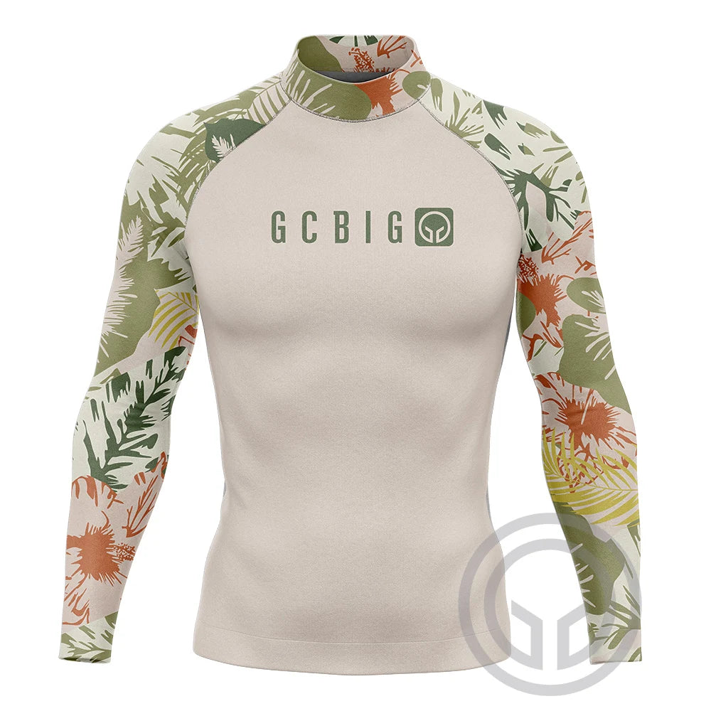 Surf Surfing Shirts Men Rash Guard Surfing Diving Suits Swimwear Long Sleeve Swim Tops Swimming Tight Surf T Shirt