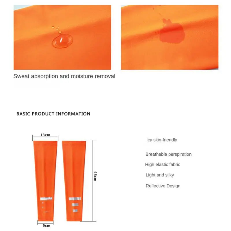 Quick-drying Arm Sleeves Night Running Reflective Sports Sleeves Ice Summer Outdoor Sports Fitness Sunscreen Sleeves Breathable