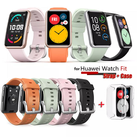 Pulseiras de relógio para huawei relógio ajuste pulseira de substituição de silicone para huawei relógio ajuste nova pulseira correa