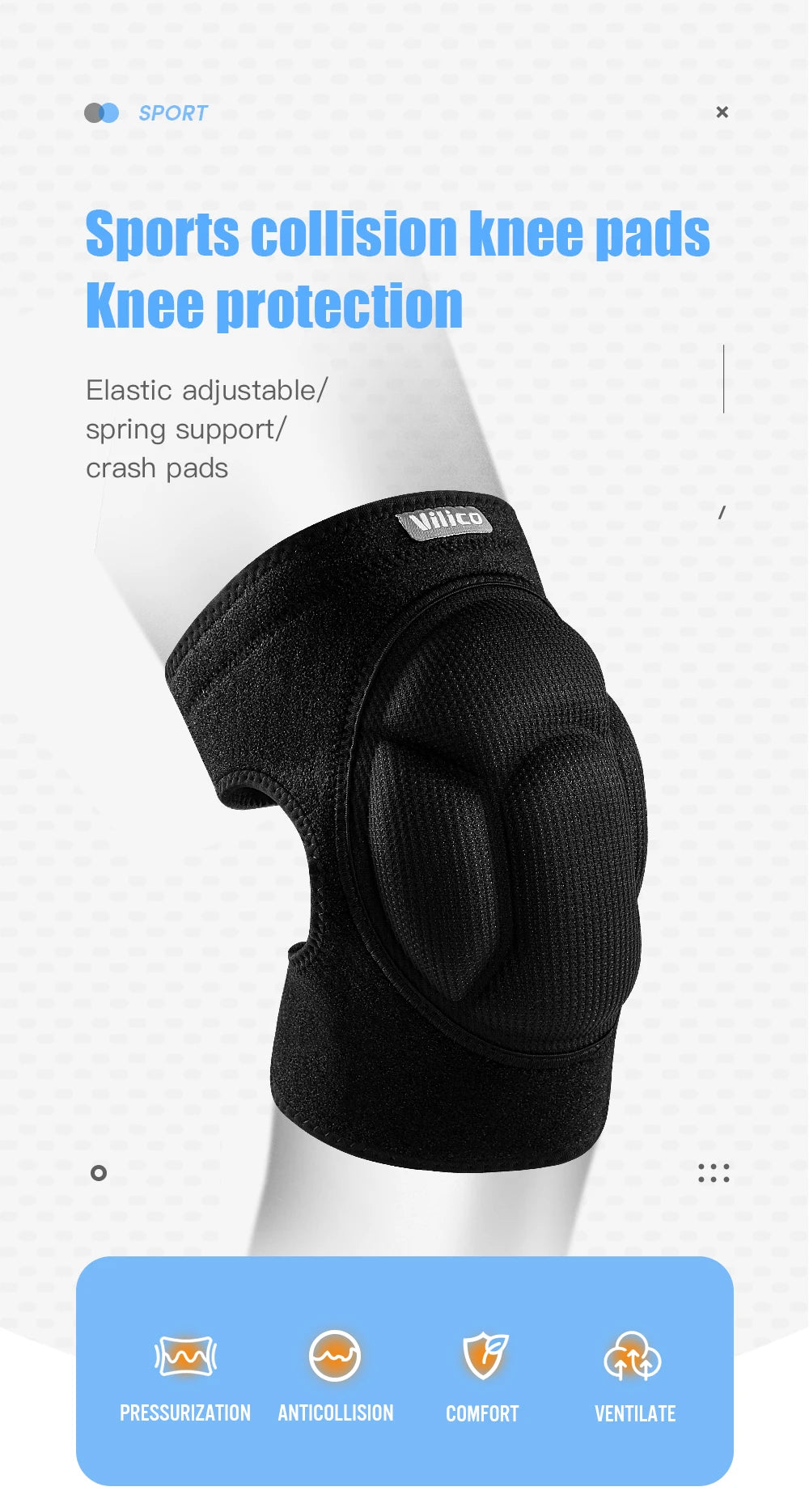 Pressure strap protection Sports Thickening Knee Pads Volleyball Extreme Sports Kneepad Brace Support Anti collision ElasticKnee