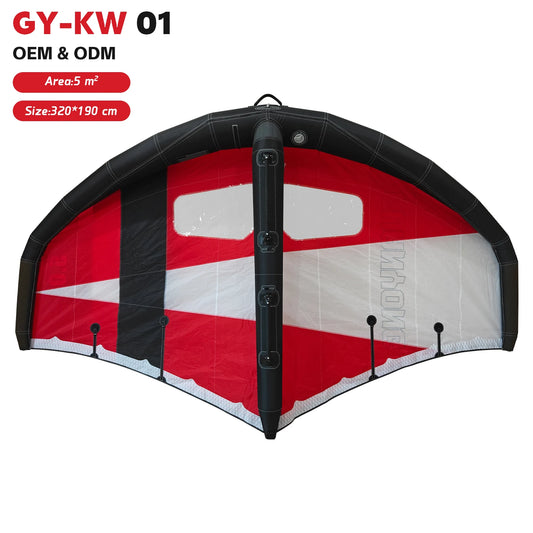 2026 Hot Sale 5M Carbon Handle Hard Inflatable Wing Foiling Favorite Surf Hydrofoil Windsurf Kite Wind Surfer Board Sail Factory