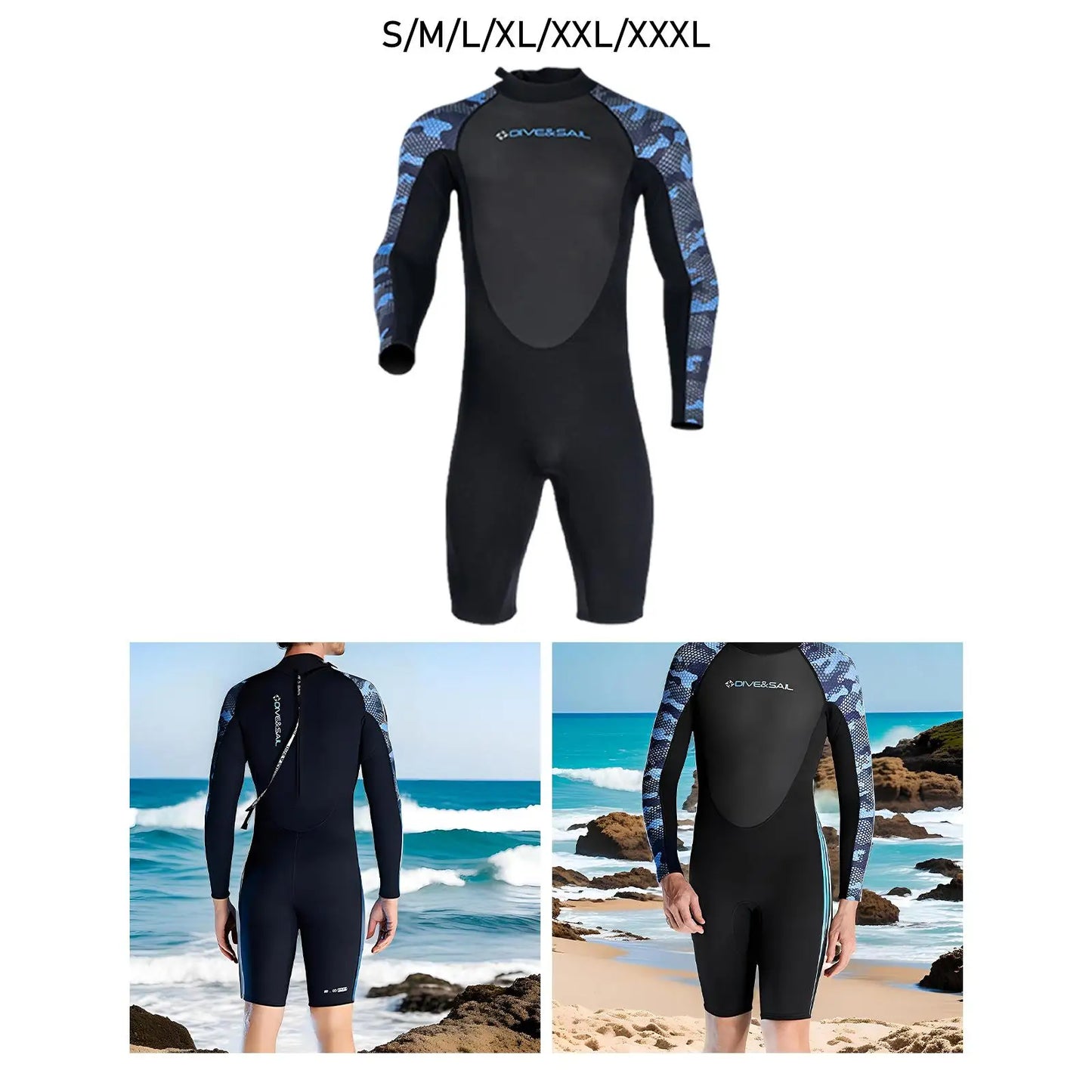 2mm Neoprene Shorty Wetsuit Men Diving Suit Shorts Body Swimsuits Swimwear Wet