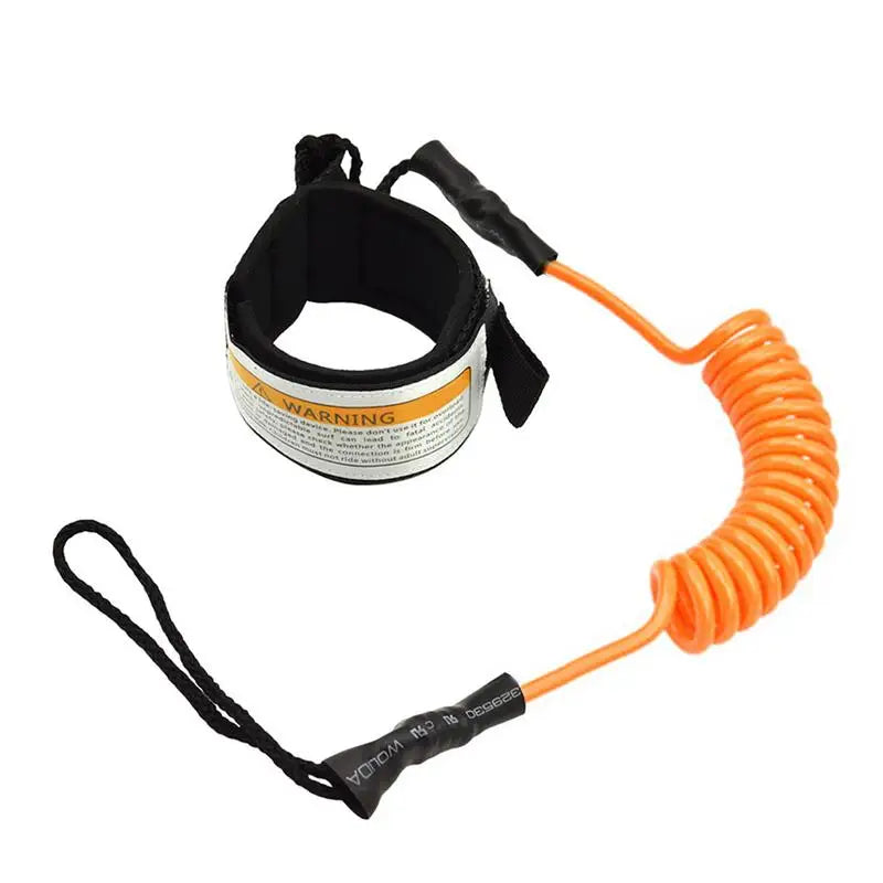 1.5m S UP Paddle Coiled Leash Surfboard Ankle Leash Super Strong Webbing Paddle Board Surf Leg Cuff