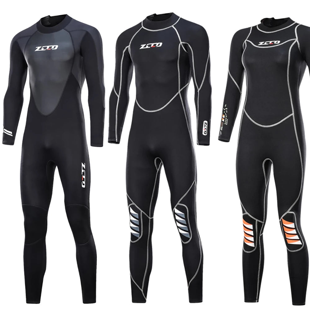 Full Wetsuit for Men Women 3mm Long Wet Suit for Diving Surfing Swimming Water Sport Neoprene Spearfishing One Piece Wetsuits
