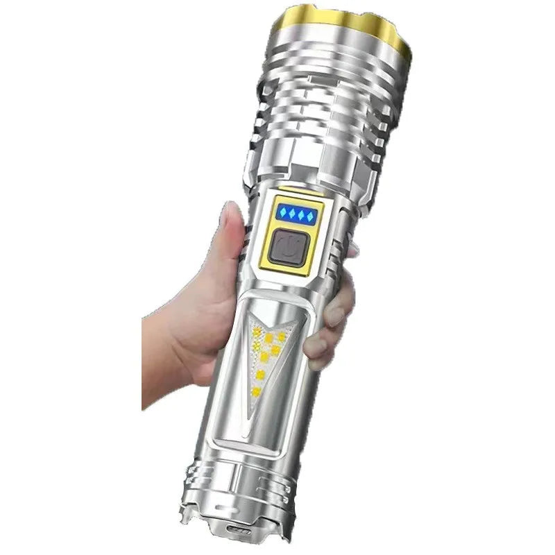 New White Laser Flashlight, High-power Spotlight, Long-range Shooting Outdoor Emergency Long Endurance Strong Bright Flashlight