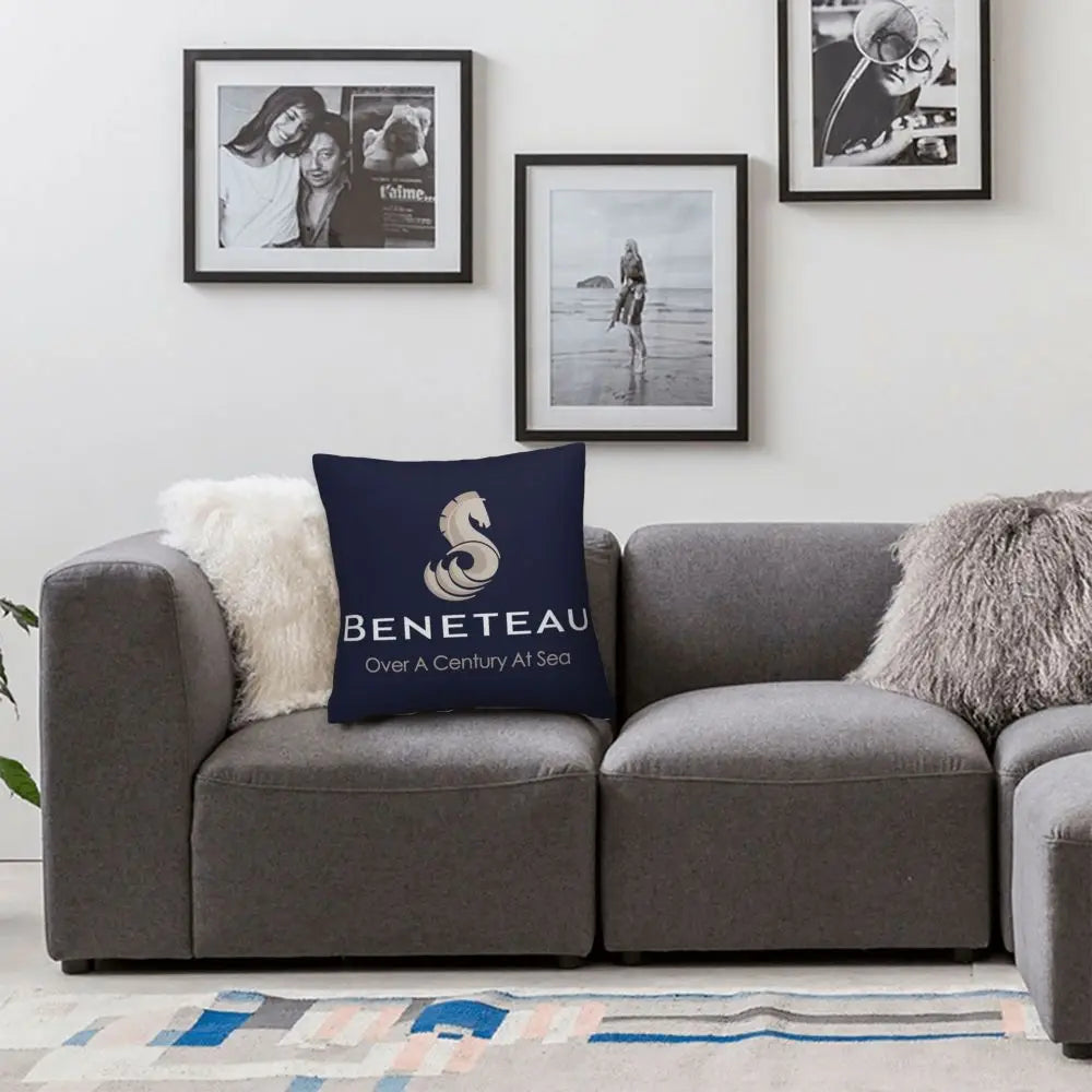 Beneteau Sailboat Sailing Yacht Pillowcase Polyester Pillows Cover Cushion Comfort Throw Pillow Sofa Decorative Cushions Used