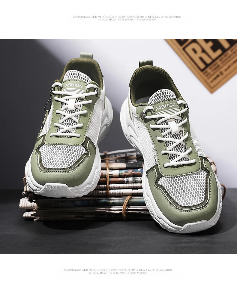 Men's Summer Fresh Breathable Mesh Casual Sneakers Original Comfort Lightweight Sports Running Shoes for Men
