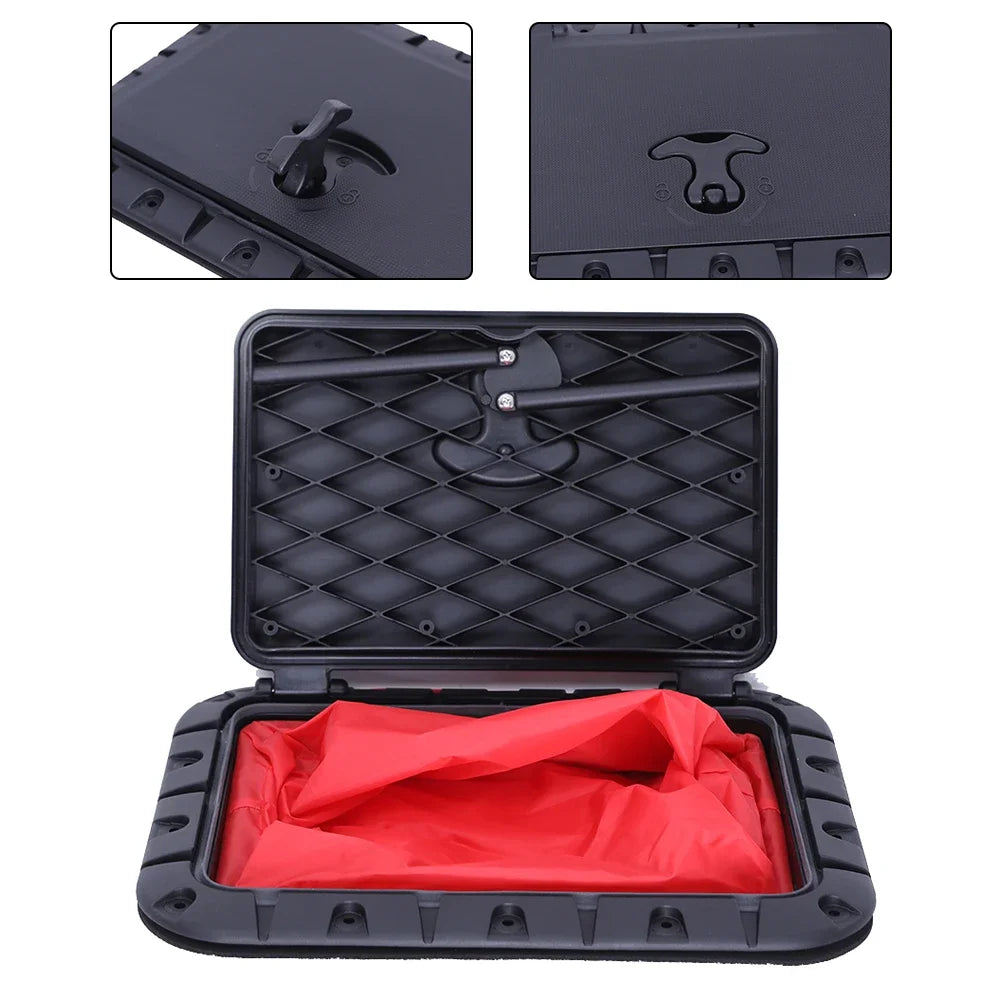Marine Deck Square Hatch And Red Waterproof Bag For Boat Kayak Canoe Boat Parts Accessories Drifting Water Sports