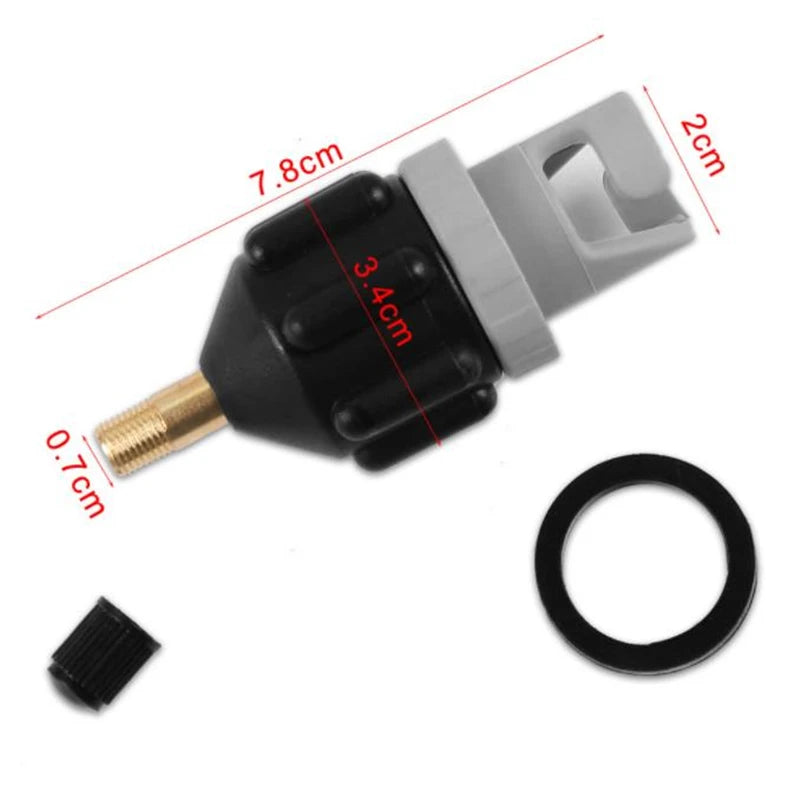 Kayak Air Valve Pump Compressor Converter For SUP Board Air Valve Adapter Inflatable Rowing Rubber Boat Paddle Canoe
