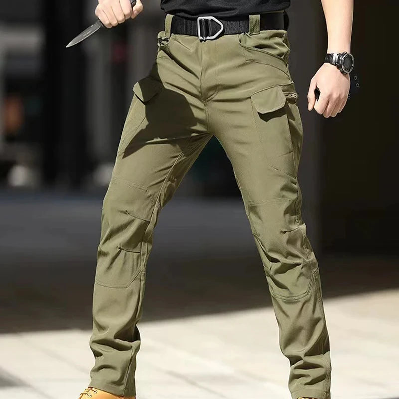 New Tactical Cargo Pants Elastic Outdoor Work Trousers Casual Autumn Waterproof Outdoor Hiking Multi-pocket Wear-resistant Pant