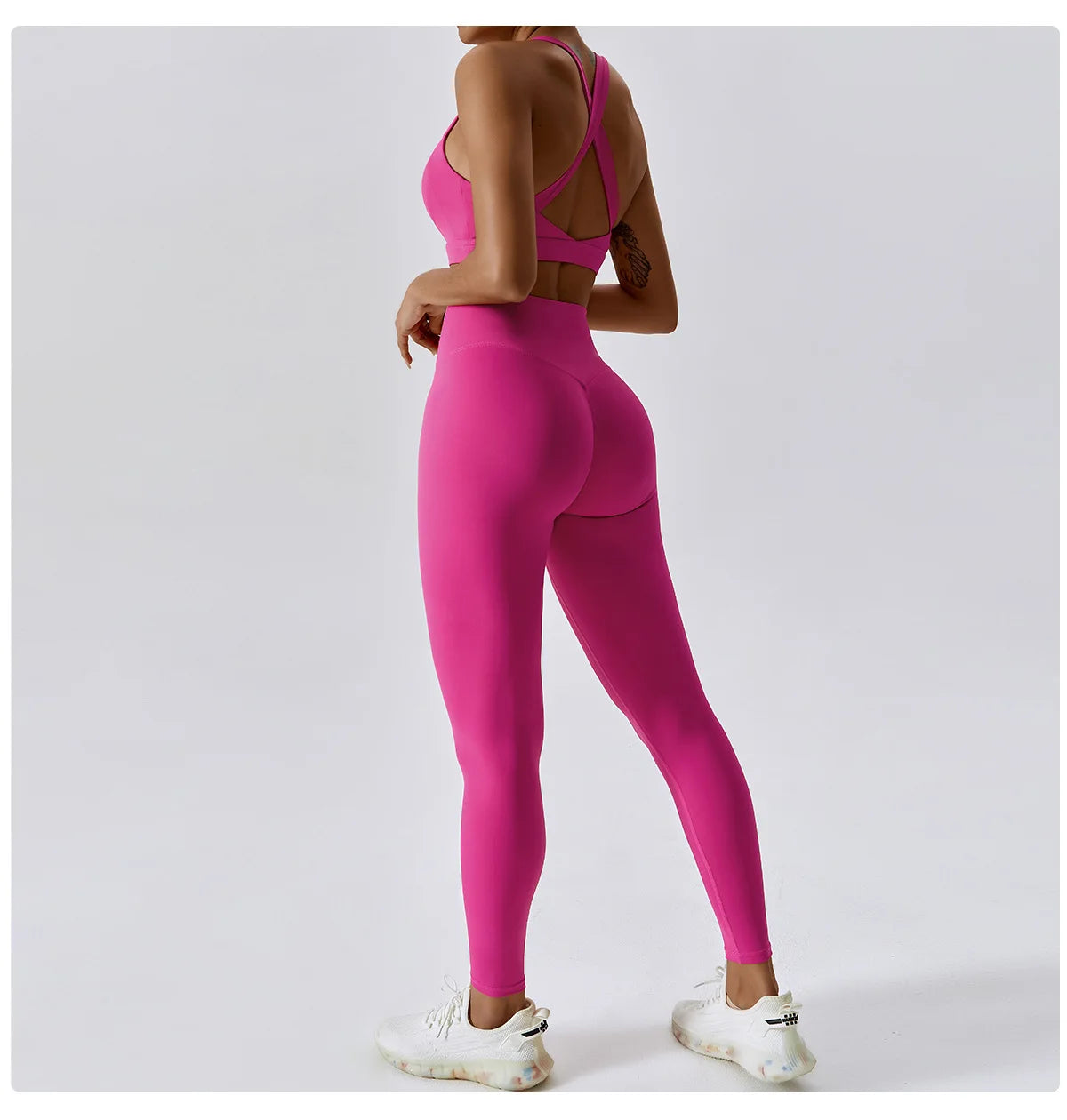 Yoga Set 2 Piece Women Sportswear Workout Clothes Women Sport Set Suits For Fitness Cross Back Bra Seamless Gym Push Up Leggings