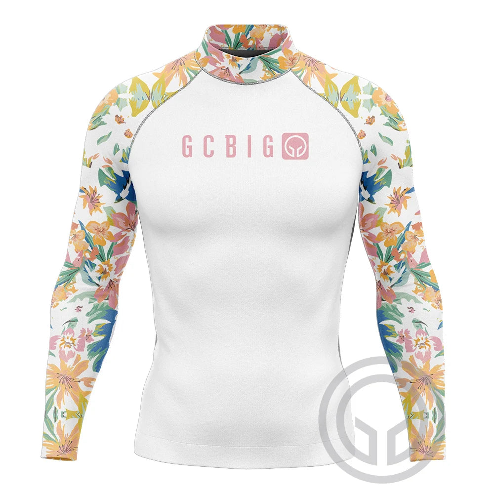Surf Surfing Shirts Men Rash Guard Surfing Diving Suits Swimwear Long Sleeve Swim Tops Swimming Tight Surf T Shirt