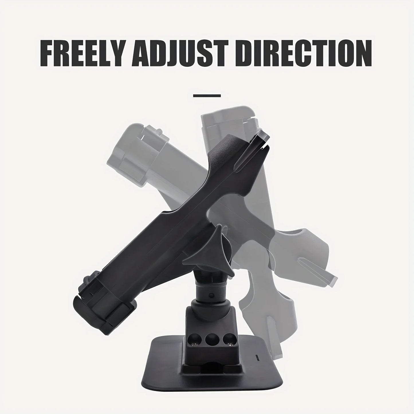 Multi purpose inflatable boat fishing rod socket adhesive/screw fixation