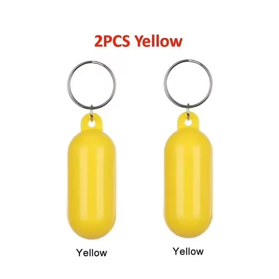 2pcs Beach Keychain Boat Oval Hollow Kayak Floating Keyring Fender Buoyant Key Ring Marine Sailing Boat Float Keychain