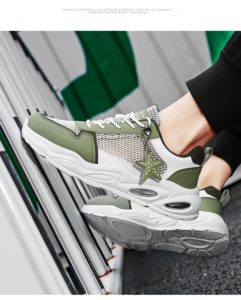 Men's Summer Fresh Breathable Mesh Casual Sneakers Original Comfort Lightweight Sports Running Shoes for Men