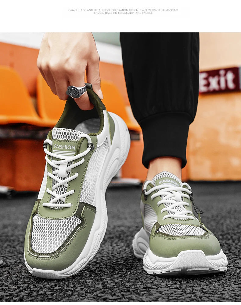Men's Summer Fresh Breathable Mesh Casual Sneakers Original Comfort Lightweight Sports Running Shoes for Men