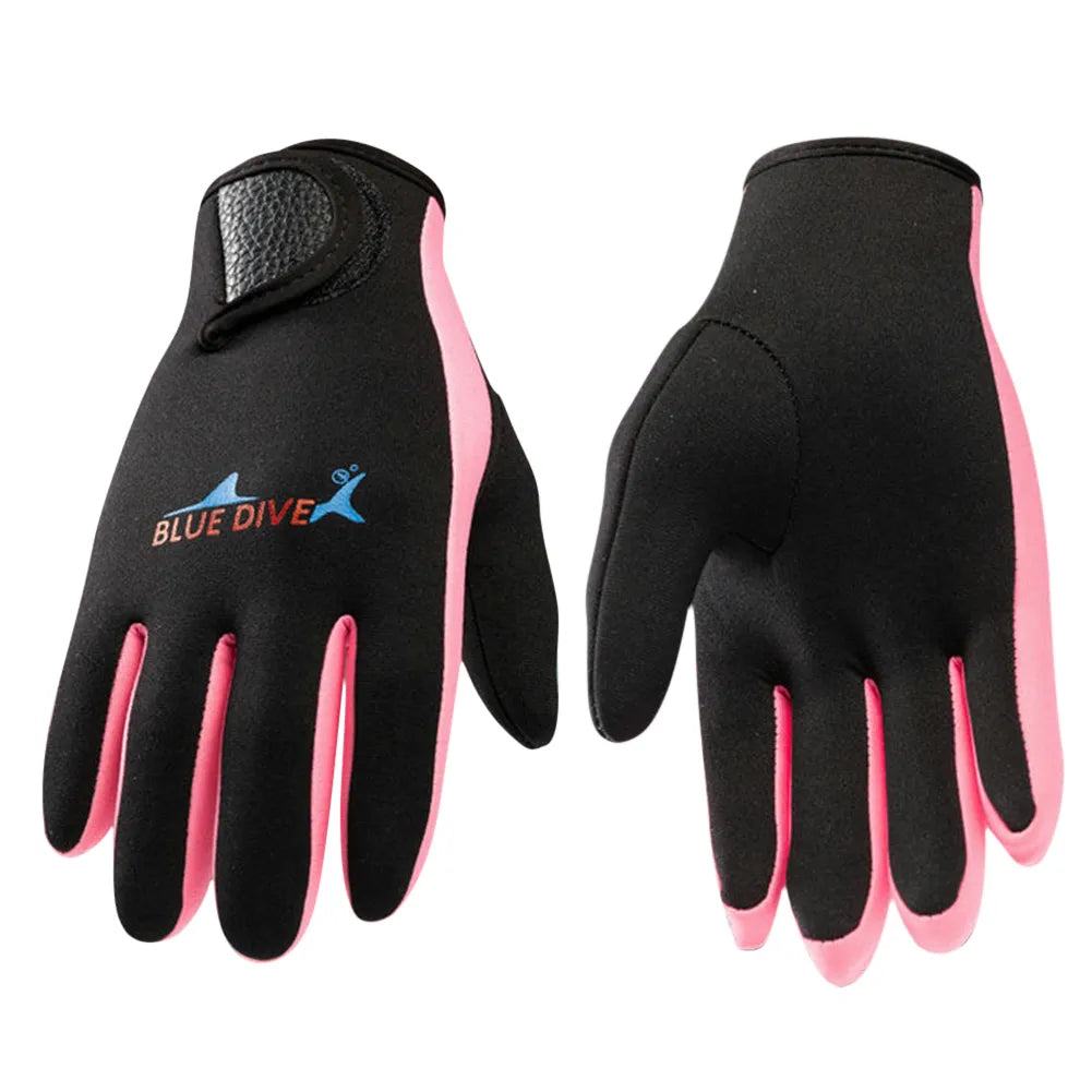 1 Pair 1.5mm Swimming Scuba Diving Gloves Neoprene Diving Gloves Anti Slip Cold-proof Wetsuit Gloves Snorkeling Surfing Supplies