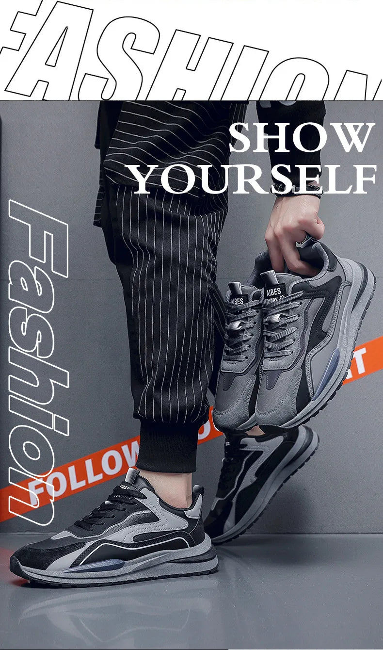 Men Casual Sneakers Spring New Trend Breathable Running Sport Shoes Antislip Tennis Shoes Basketball Walking Jogging Sneakers