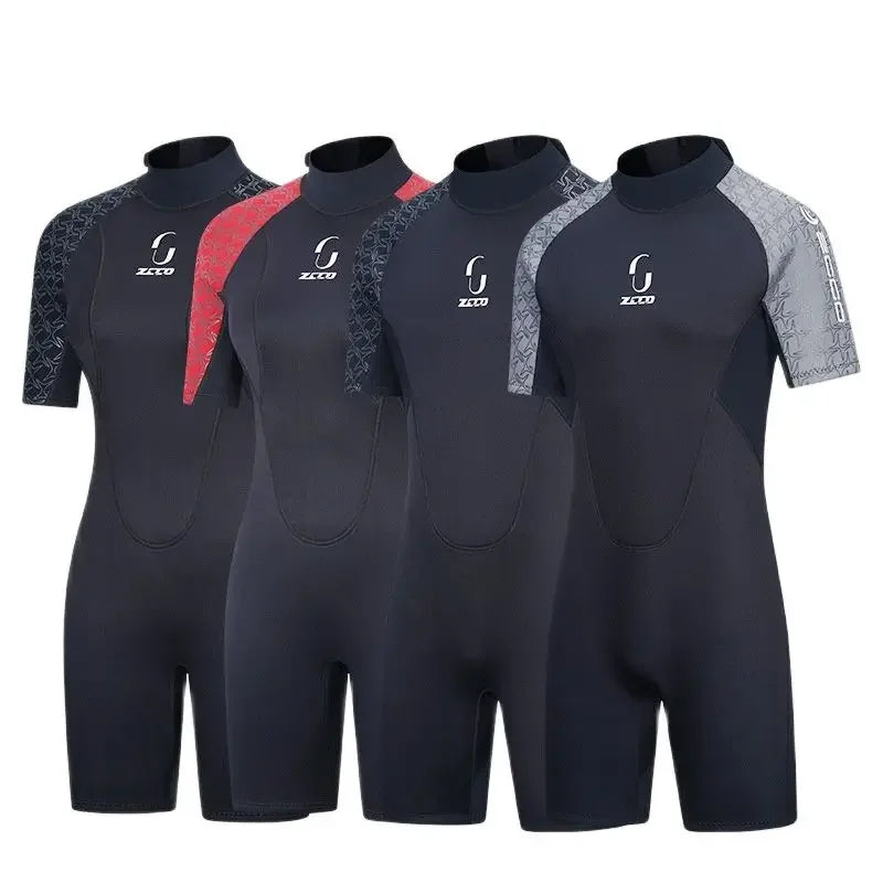 3MM Men Neoprene Wetsuit Scuba Diving Windsurf Hunting Surf Swimwear Underwater Fishing Swimming Short Sleeve Wetsuit Kitesurf