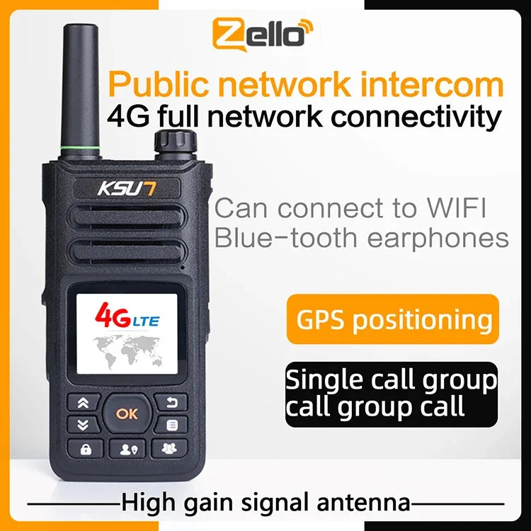 POC two way radio long range 100 km 5000km 200 300 500 1000 3000 5000 mile GPS global 4G WIFI zello sim card walkie talkie phone