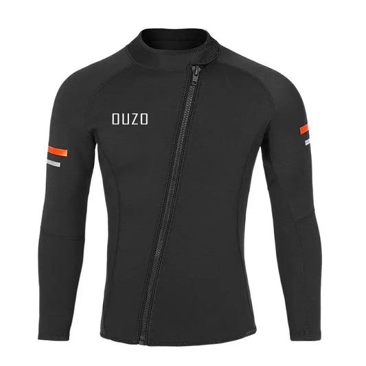1.5mmDiving Suit Men's and Women's Long-Sleeved Diving Top Split Sun Protection Surfing Suit Dive Skin Winter Swimsuit