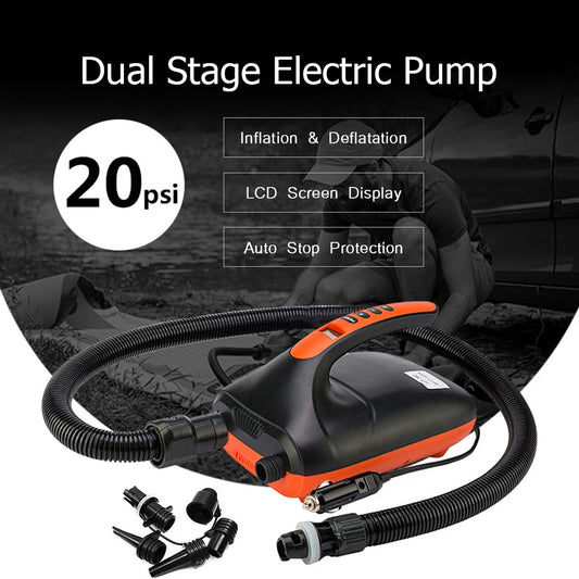 Air Pump Electric Air Pump 16PSI Single Stage Portable Air Pump with Nozzles Inflatable Pump Double Stage Electric Air Pump