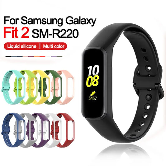 Silicone Band For Samsung Galaxy Fit 2 SM-R220 Watch Strap Bracelet Replacement Sport Watchband Correa For Samsung Galaxy Fit 2