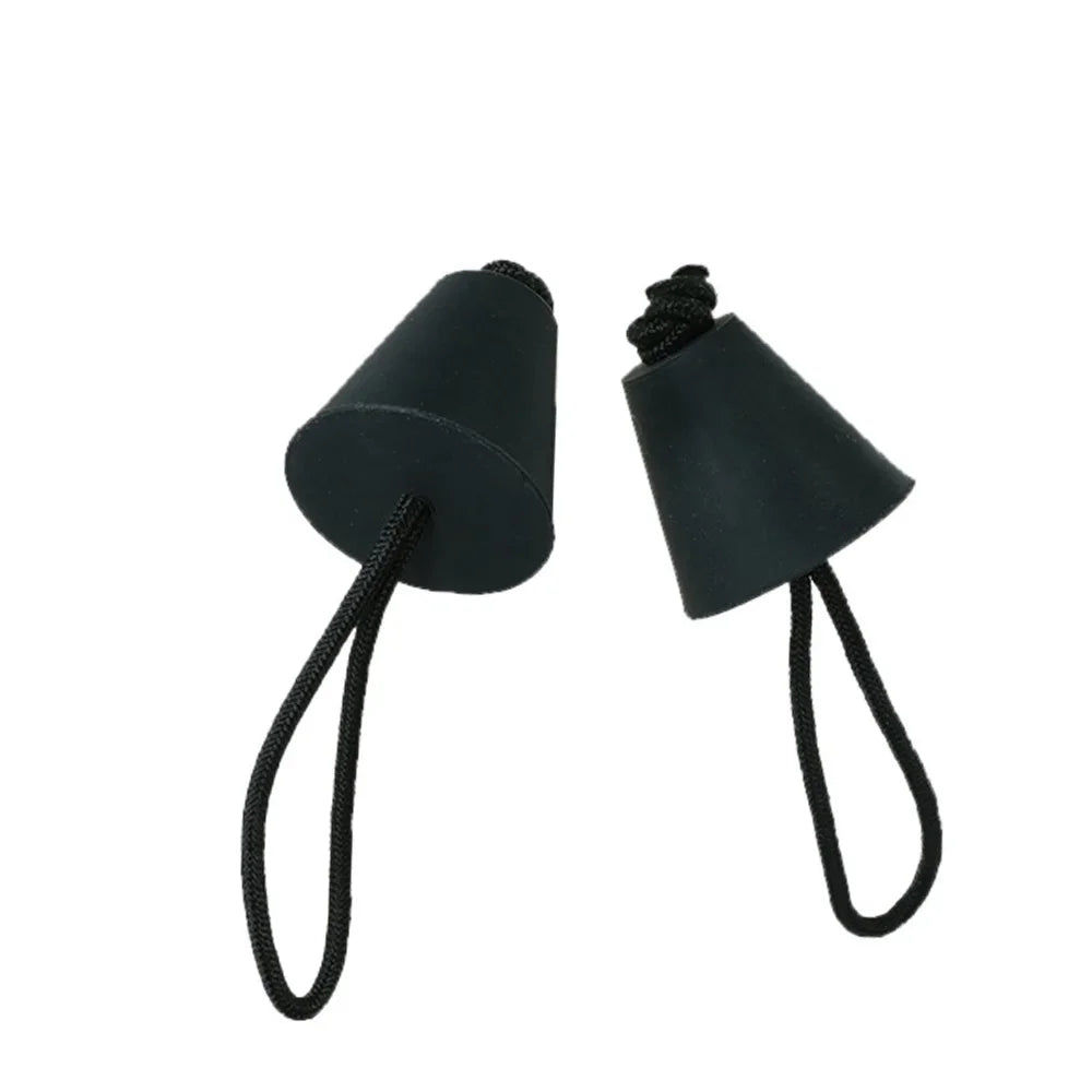 2PC kayak Canoe Marine Boat Dinghy scupper plug Drain Holes Stopper Kit with Cord Rope
