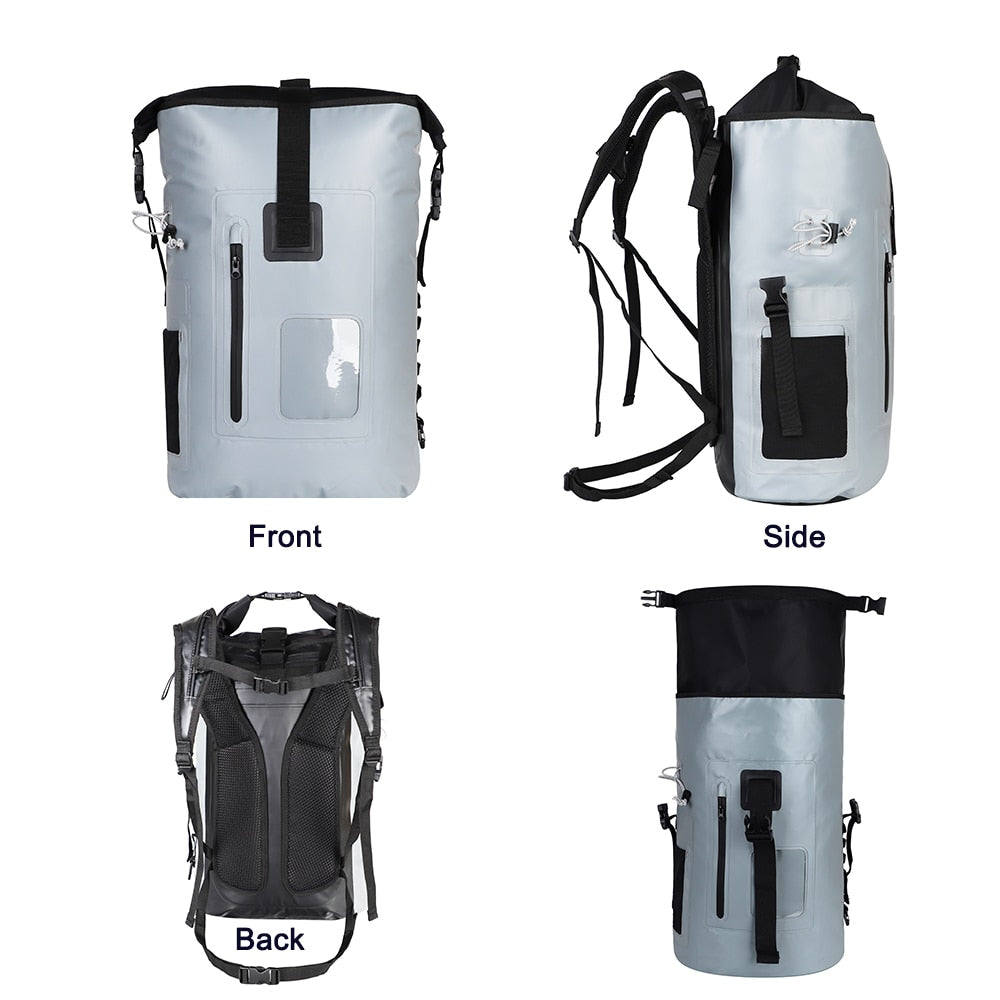 Saco seco rolltop 30l, bolsa à prova d'água resistente à água, saco seco para caiaque, motocicleta, mochila para ar livre, barco, jangada