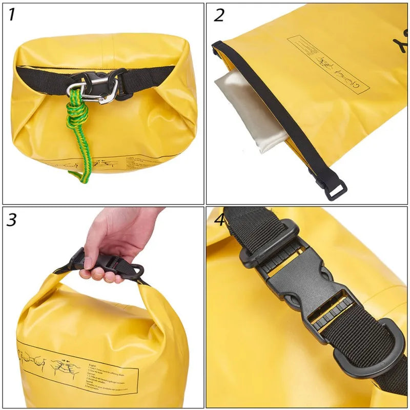 2-in-1 Sand Anchor Tow Rope Sand Sack with Waterproof Dry Bag 10L/20L Dock Line For Kayak Jet Ski Rowing for Small Boats