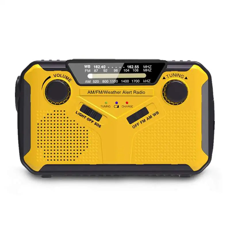 Multifunction Radio Hand Crank Solar USB FM/ AM Radio Emergency Flashlight Power Bank high Quality  4000mAh power bank  Radio