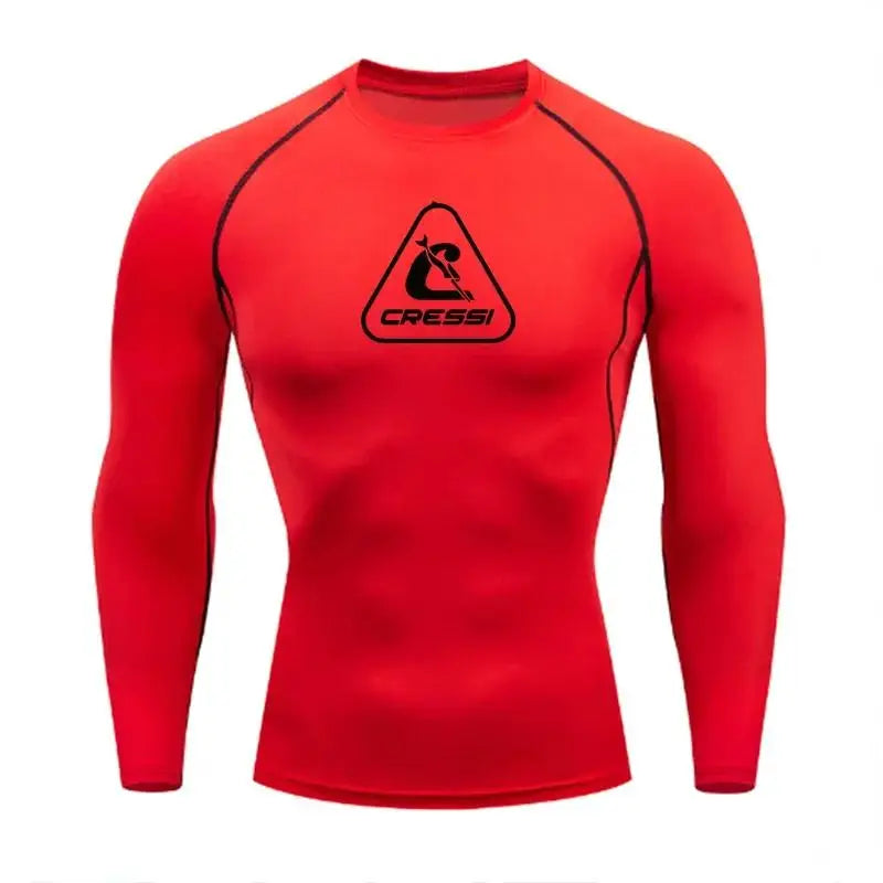 Men Long Sleeve Rash Guards Surf T-shirts UV Protection Swimsuit Surfing Diving Swimwear Swim Surf Beach Clothes Rashguard