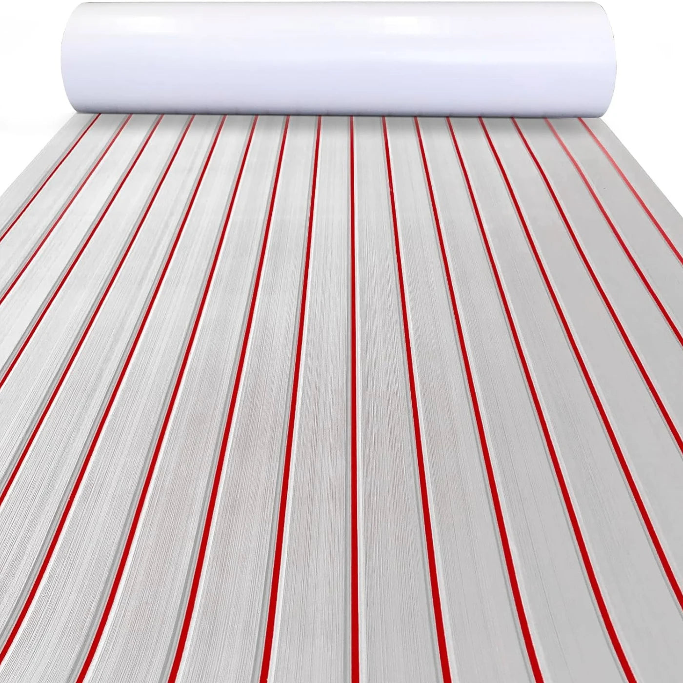 KXKZREN-2400x450mm EVA Foam Faux Teak Decking Sheet Marine Boat Flooring Sea Deck Yacht Mat Self-adhesive Kayak RV Non-slip Pad