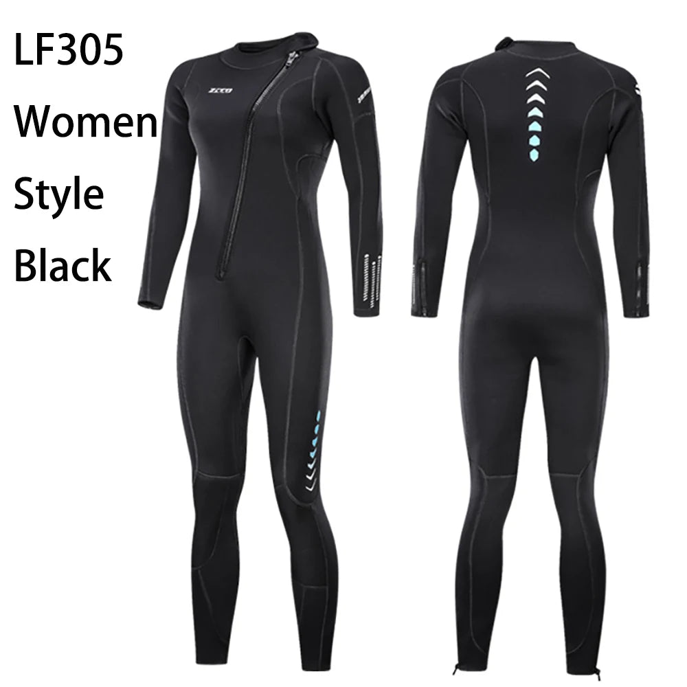 Full Wetsuit for Men Women 3mm Long Wet Suit for Diving Surfing Swimming Water Sport Neoprene Spearfishing One Piece Wetsuits