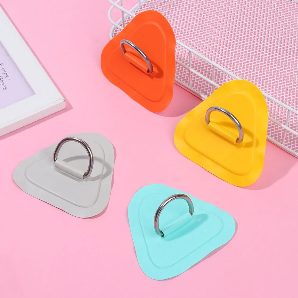 1PC Surfboard Dinghy Boat PVC Patch With Stainless Steel D Ring Pad/Patch Inflatable Boat Patch Deck Rigging Sup Bungee Rope Kit