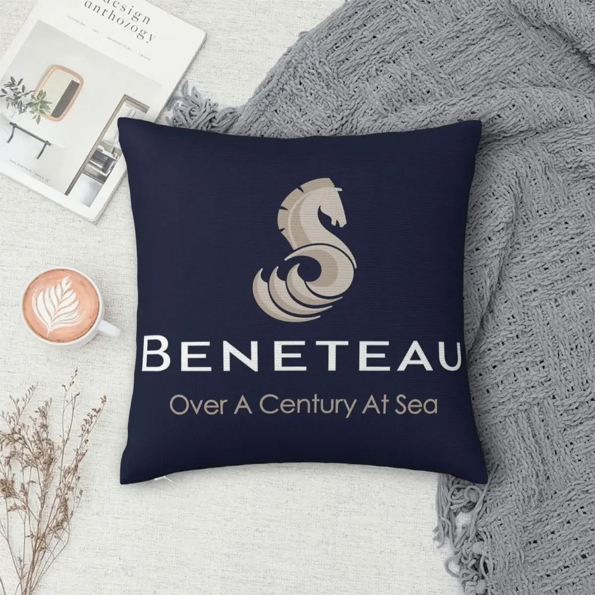 Beneteau Sailboat Sailing Yacht Pillowcase Polyester Pillows Cover Cushion Comfort Throw Pillow Sofa Decorative Cushions Used