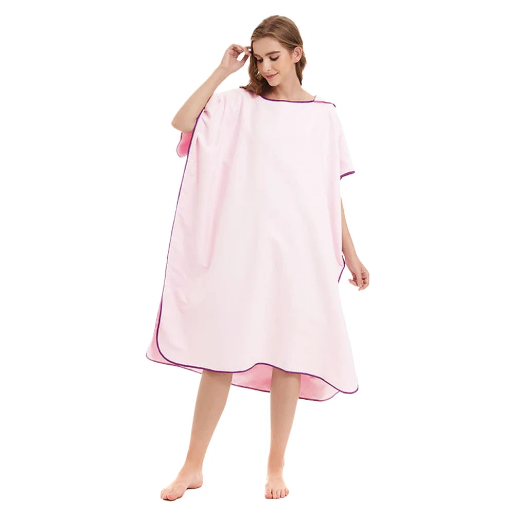Unisex Surf Poncho Quick Dry Microfiber Bathrobe Poncho Surfer Robe Surf Hooded Towel for Surfing Swimming Diving