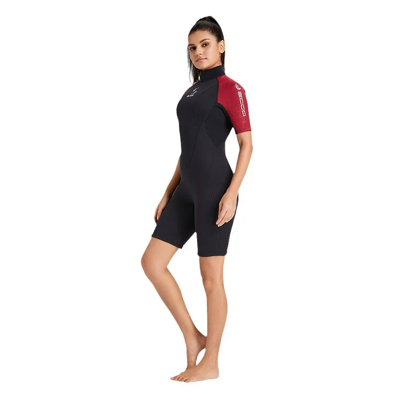 3MM Men Neoprene Wetsuit Scuba Diving Windsurf Hunting Surf Swimwear Underwater Fishing Swimming Short Sleeve Wetsuit Kitesurf