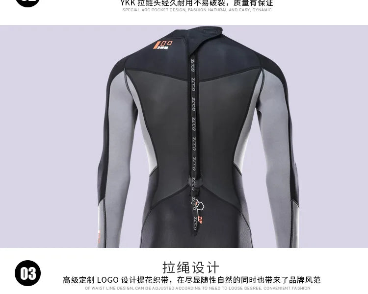 Wetsuit Men Women 3mm Neopreno Surf Suit Kitesurf Winter Swimwear Roupa De Mergulho Swimsuits Rash Guards Scuba Diving Suit
