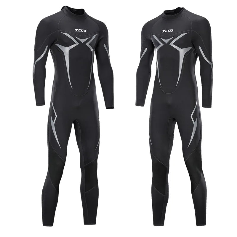 Neoprene Wetsuit 3mm Mens Long Sleevele One Piece Wetsuit Ultra Elastic Diving Suit Water Swimming Surfing Triathlon