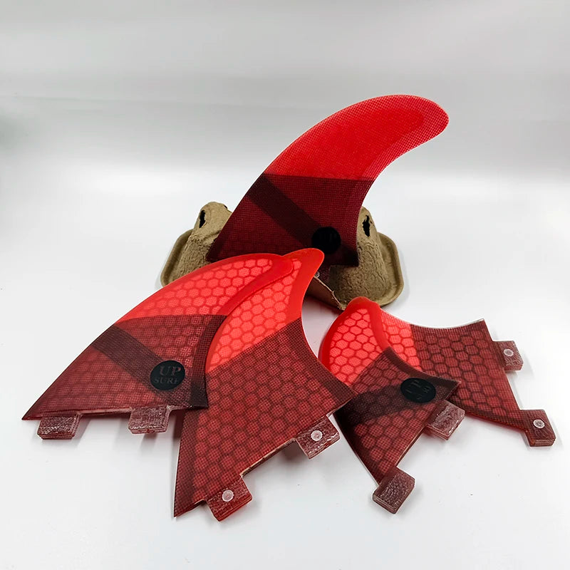 Tri-quad Fin Set UPSURF FCS Surfboard Fins G5+GL(4-5 Fins) Fiberglass Honeycomb UP Surf Fins Quilhas Surfing Accessoriea