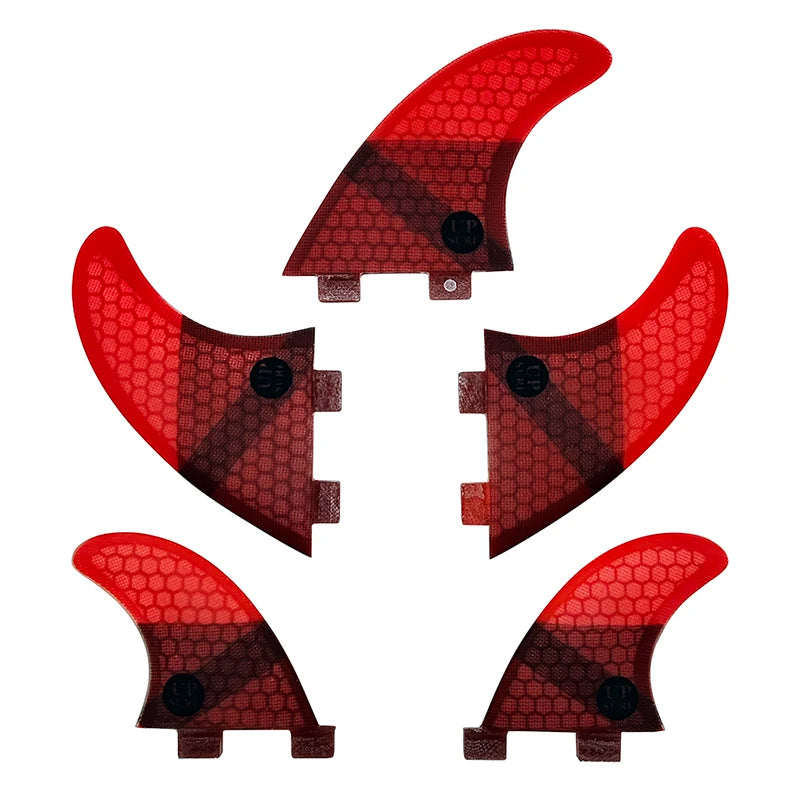 Tri-quad Fin Set UPSURF FCS Surfboard Fins G5+GL(4-5 Fins) Fiberglass Honeycomb UP Surf Fins Quilhas Surfing Accessoriea