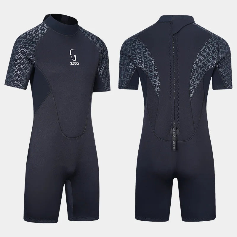 3MM Men Neoprene Wetsuit Scuba Diving Windsurf Hunting Surf Swimwear Underwater Fishing Swimming Short Sleeve Wetsuit Kitesurf