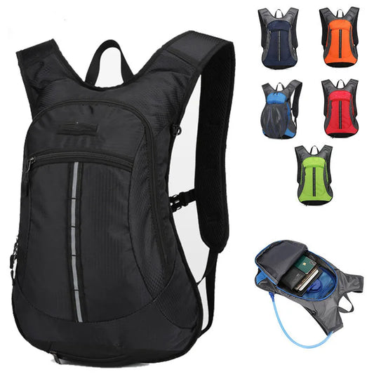 Mochila de ciclismo 10l, bolsa de hidratação para esportes ao ar livre, corrida, caminhada, armazenamento de capacete, à prova d'água, mochila de viagem