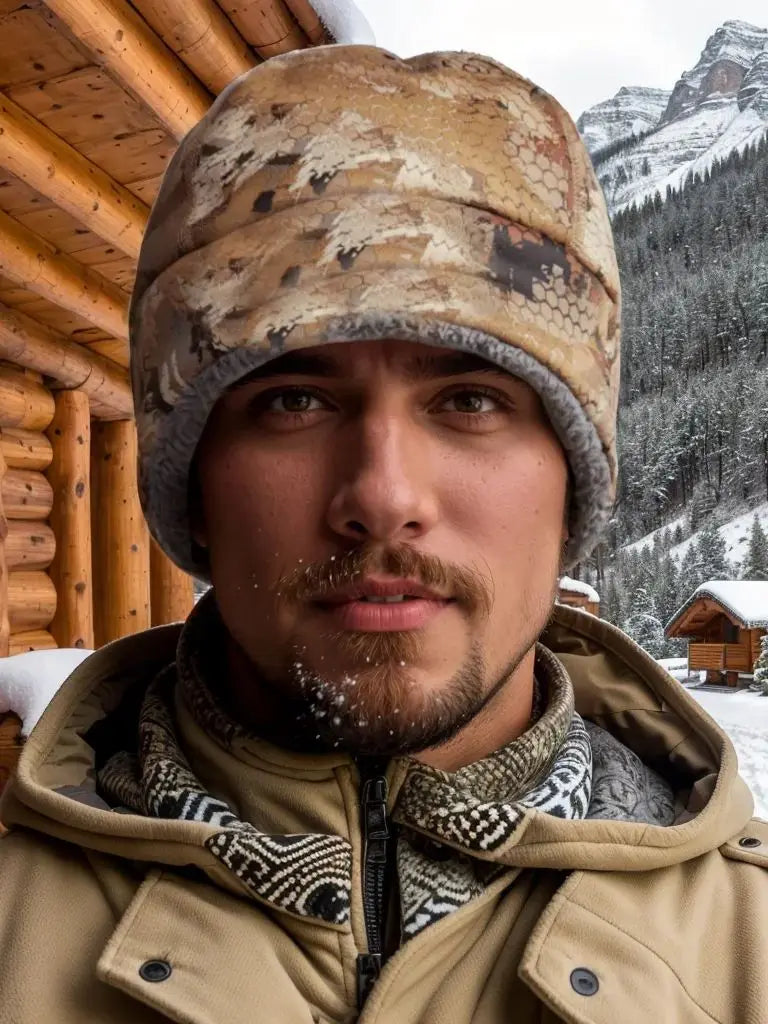 Men's Three-in-One Fabric Jetstream Insulated Beanie Winter Hat Thermal Cap for Cold Weather