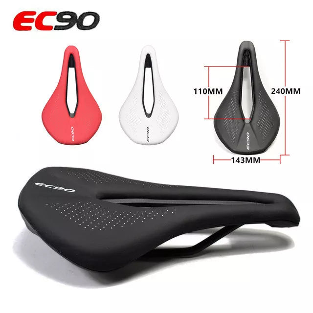 EC90 Bicycle Seat Saddle MTB Road Bike Saddles Mountain Bike Racing Saddle PU Breathable Soft Seat Cushion free shipping