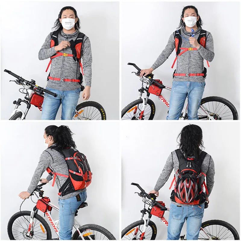 25l esporte ao ar livre ciclismo correr saco de água capacete armazenamento hidratação mochila ultraleve caminhadas bicicleta equitação pacote bexiga mochila